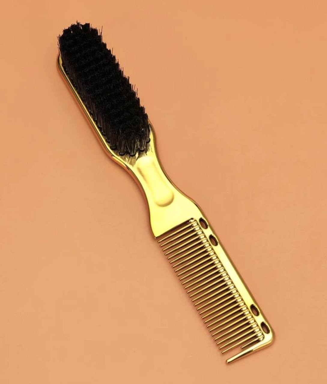 broken hair sweep beard shape, two sides combed men`s oil head texture combing nylon soft hair clean beard brush